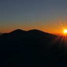 Czerwone Wierchy o zachodzie słońca. Widok z Kasprowego Wierchu Czerwone Wierchy - szczyty - szczyt - Tatry