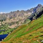 Widok z Kasprowego Wierchu na Czerwone Stawki - Liliowe. Na wprost szlak na Świnice. Kasprowy Wierch - szczyt górski - szczyty - szczyt - Tatry