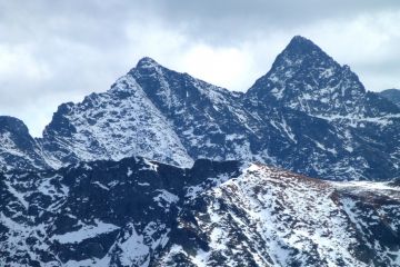 Rysy widok ze szczytu Rysy - szczyty - szczyt - Tatry