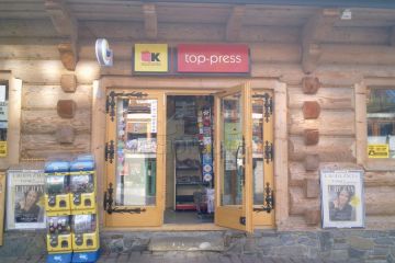 Salon prasowy i kiosk Top press Kolporter Krupówki Zakopane Salonik prasowy Kolporter - sklepy - kiosk - Zakopane