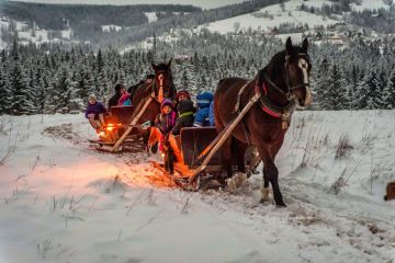 Kulig góralski na Gubałówce Kulig góralski na Gubałówce - jednodniowe - kulig zimowy - Zakopane